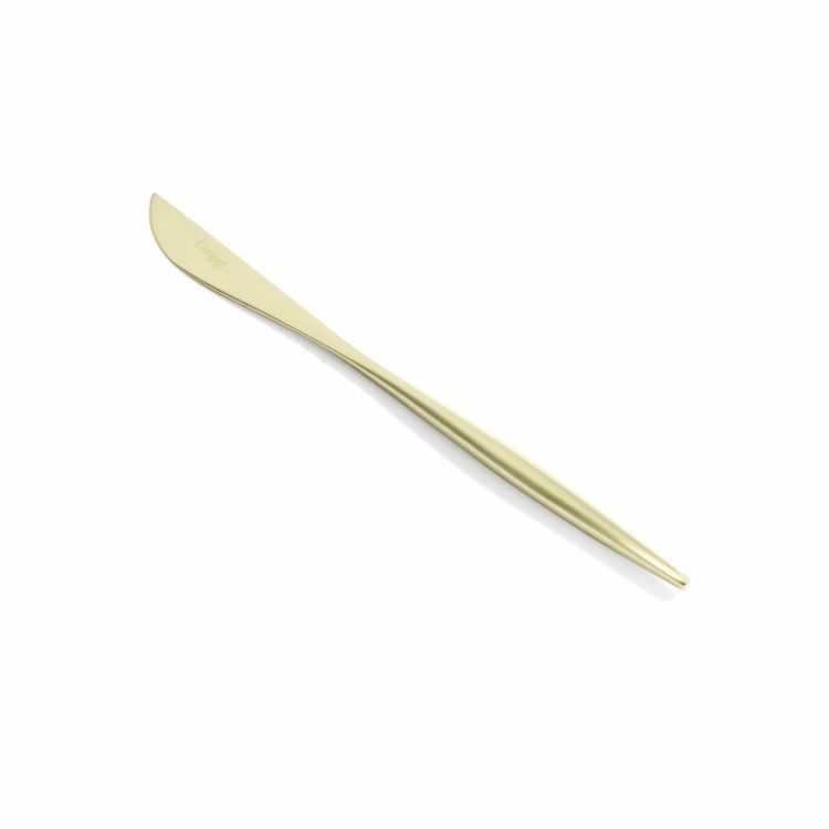 ＜4点セット＞クチポール（Cutipol） ムーンマット/MOON MATT シャンパンゴールド デザート3点＆カトラリーレストゴールド 1点 [ネコポス対応可(4セットまで)]