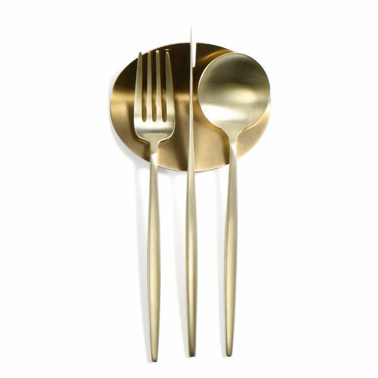 クチポール（Cutipol） ムーンマット/MOON MATT シャンパンゴールド デザート8点セット 化粧箱付