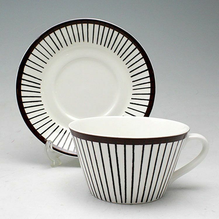 グスタフスベリ（Gustavsberg） スピサリブ/Spisa Ribb ティーカップ＆ソーサー + プレート 22cm 【復刻版】