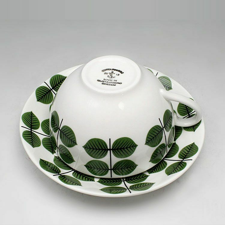 グスタフスベリ（Gustavsberg） ベルソ/Bersa ティーカップ＆ソーサー + プレート 22cm 【復刻版】