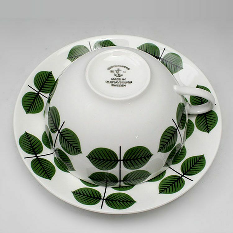 グスタフスベリ（Gustavsberg） ベルソ/Bersa ブレックファストカップ＆ソーサー + プレート 22cm 【復刻版】