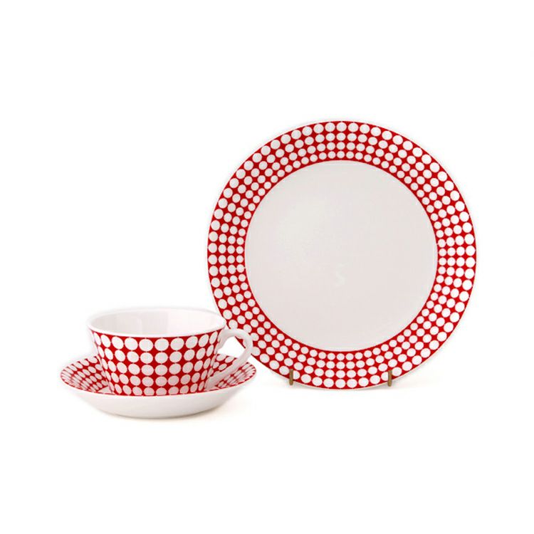 グスタフスベリ（Gustavsberg） エヴァ/Eva ティーカップ＆ソーサー + プレート 22cm 【復刻版】