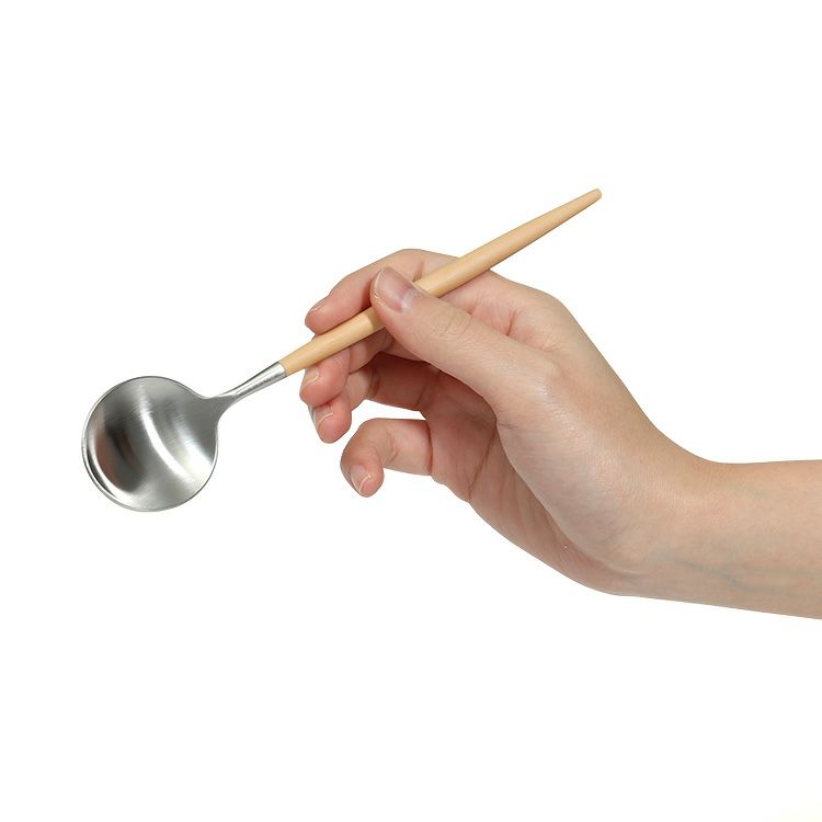 速水もこみちさん別注カラー クチポール（Cutipol） ゴア/GOA ベージュ デザートスプーン