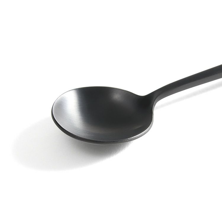 クチポール（Cutipol） ムーンマット/MOON MATT ブラック ロングドリンクスプーン [ネコポス対応可(18点まで)]