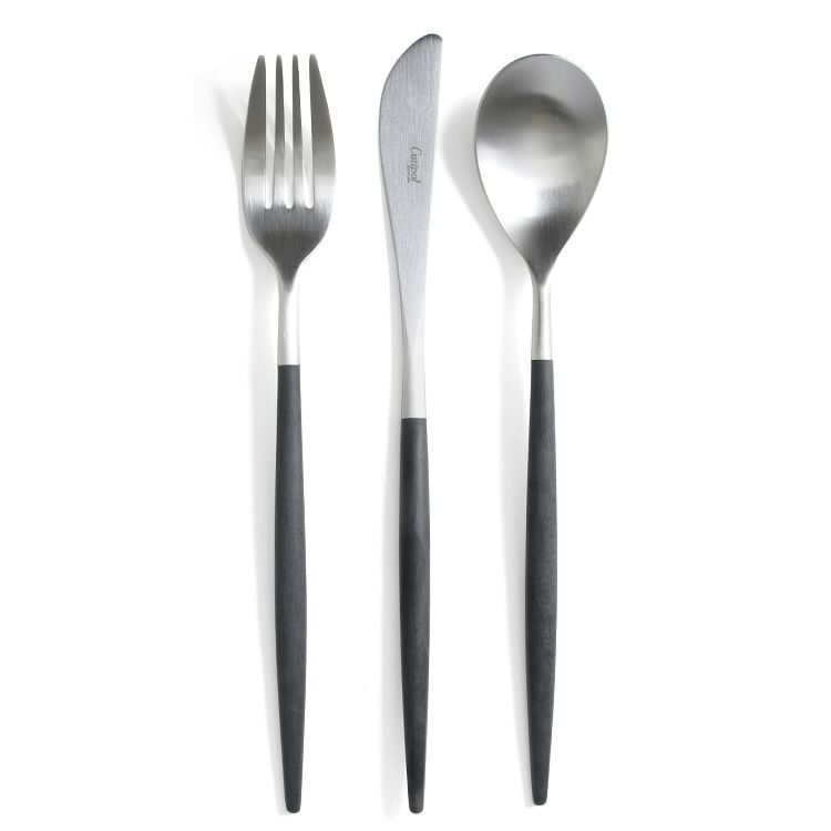 クチポール（Cutipol） ミオ/MIO ブラック ディナー3点セット [ネコポス対応可(6セットのみ)]