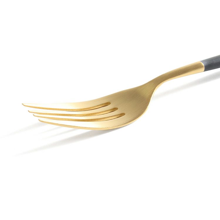 クチポール（Cutipol） ミオ/MIO ブラックマットゴールド ディナーフォーク [ネコポス対応可(18点まで)]