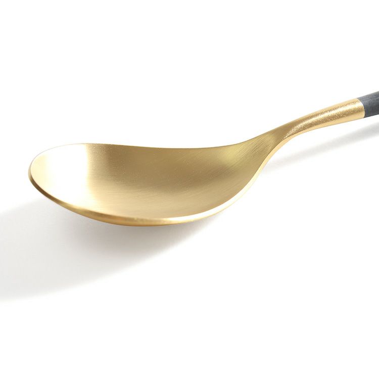 クチポール（Cutipol） ミオ/MIO ブラックマットゴールド ディナースプーン [ネコポス対応可(18点まで)]