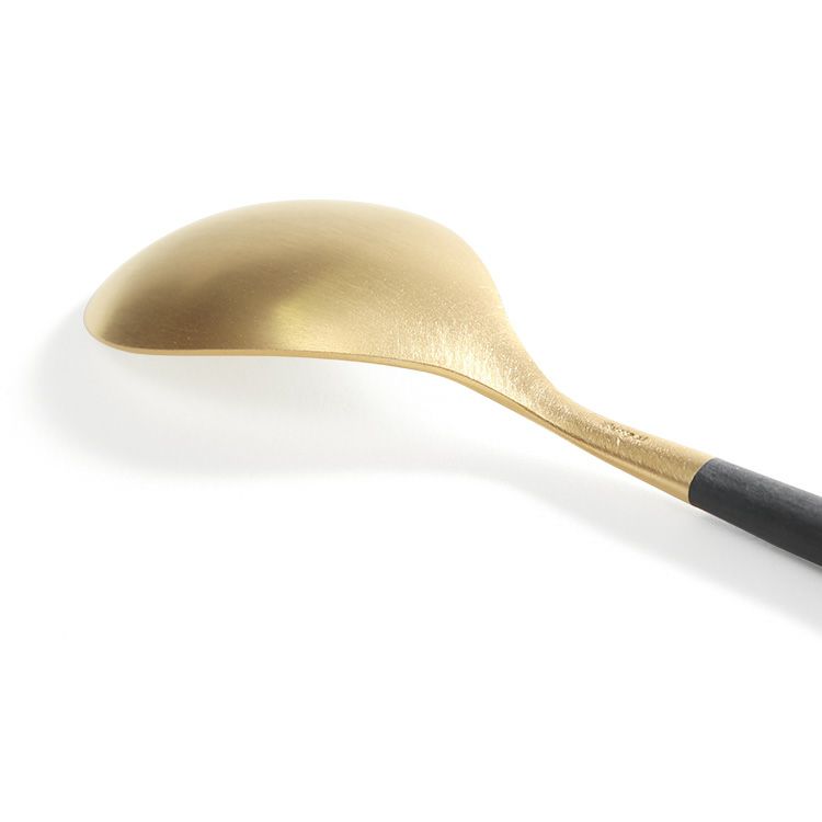 クチポール（Cutipol） ミオ/MIO ブラックマットゴールド ディナースプーン [ネコポス対応可(18点まで)]