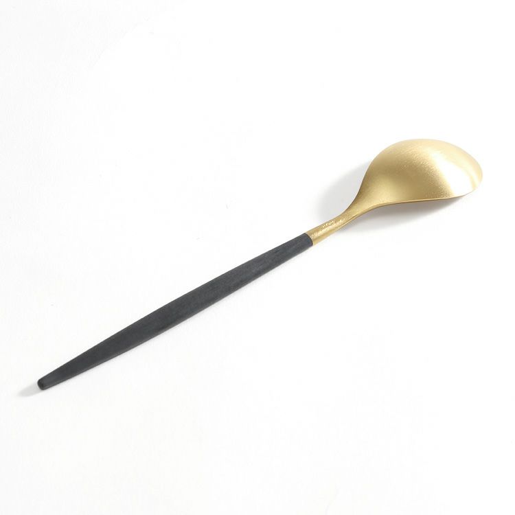 クチポール（Cutipol） ミオ/MIO ブラックマットゴールド ディナースプーン [ネコポス対応可(18点まで)]