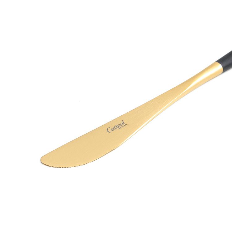 クチポール（Cutipol） ミオ/MIO ブラックマットゴールド デザートナイフ [ネコポス対応可(18点まで)]