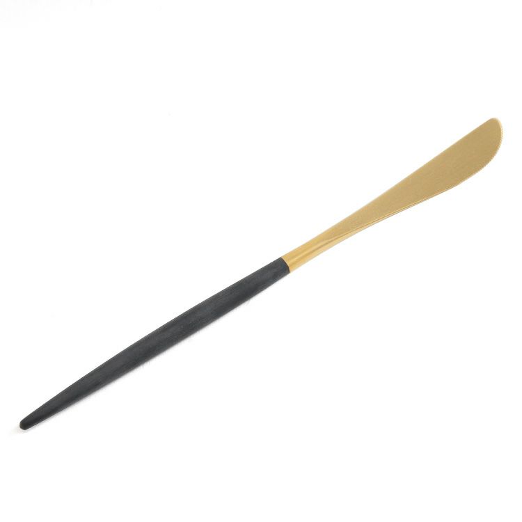 クチポール（Cutipol） ミオ/MIO ブラックマットゴールド デザートナイフ [ネコポス対応可(18点まで)]