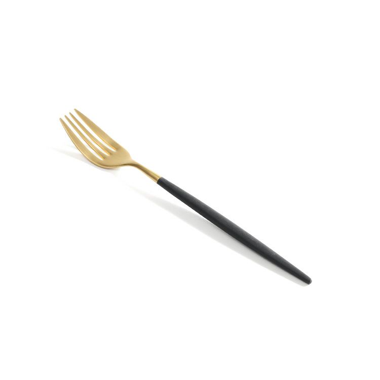 クチポール（Cutipol） ミオ/MIO ブラックマットゴールド デザートフォーク [ネコポス対応可(18点まで)]