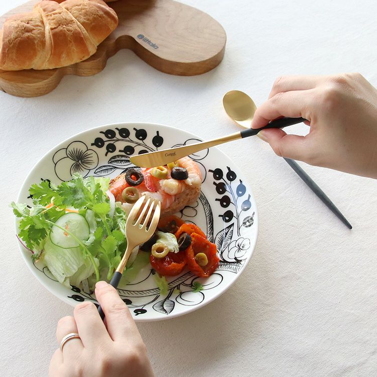 クチポール（Cutipol） ミオ/MIO ブラックマットゴールド デザート3点セット [ネコポス対応可(6セットのみ)]