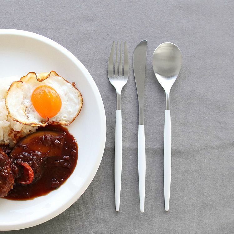 クチポール（Cutipol） ミオ/MIO ホワイト ディナー3点セット [ネコポス対応可(6セットのみ)]