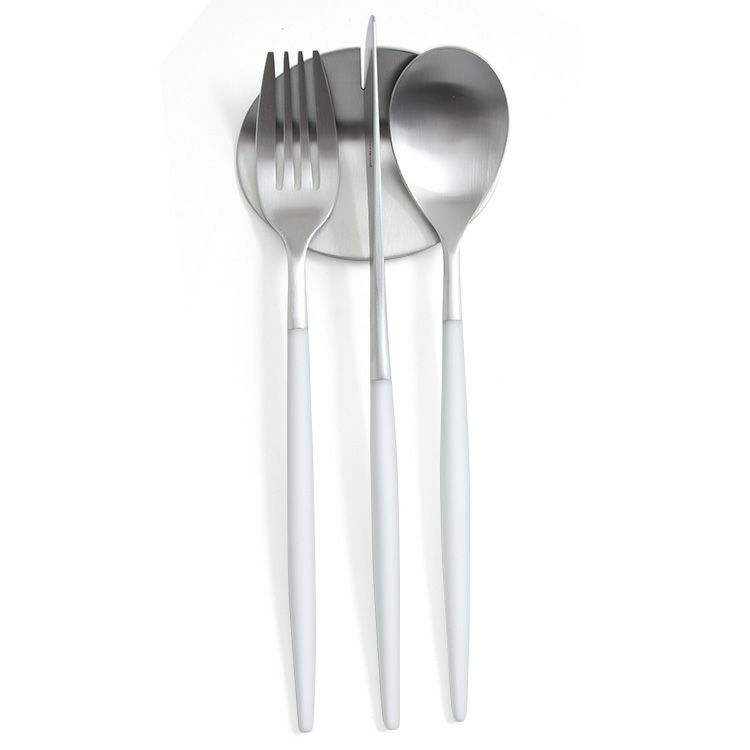 クチポール（Cutipol） ミオ/MIO ホワイト ディナー3点＆カトラリーレスト1点 [ネコポス対応可(4セットまで)]