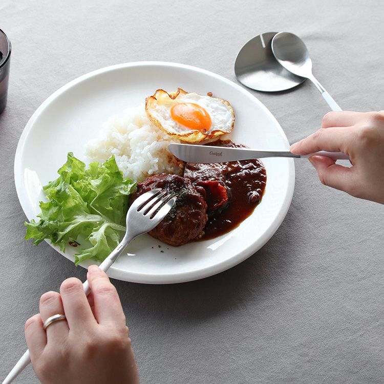 クチポール（Cutipol） ミオ/MIO ホワイト ディナー3点＆カトラリーレスト1点 [ネコポス対応可(4セットまで)]