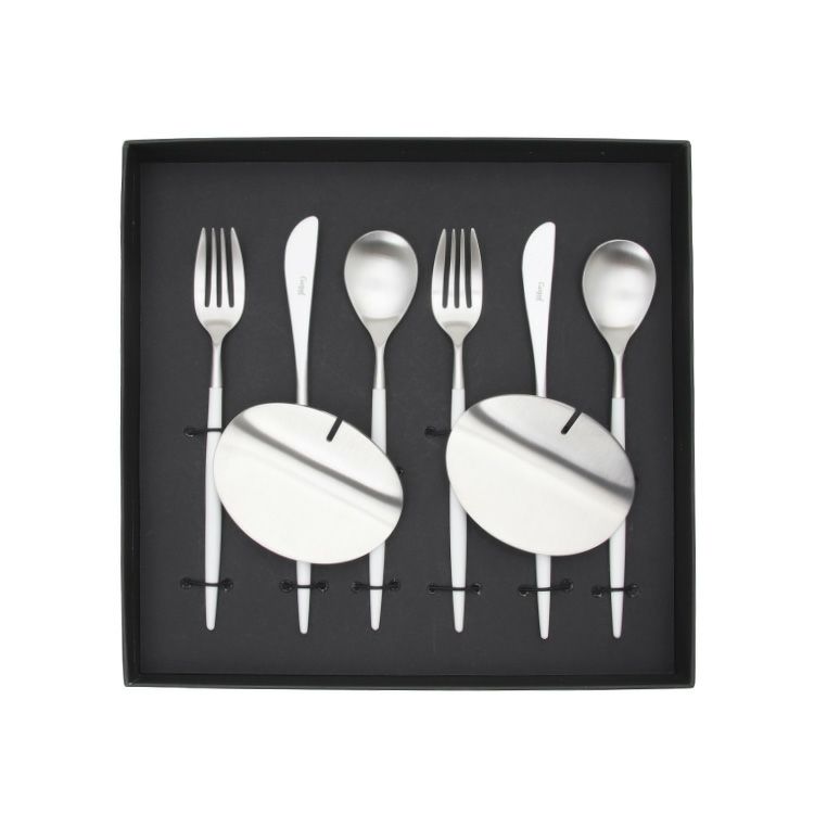 クチポール（Cutipol） ミオ/MIO ホワイト デザート8点セット 化粧箱付