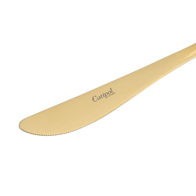 クチポール（Cutipol） ミオ/MIO ホワイトマットゴールド ディナーナイフ [ネコポス対応可(18点まで)]