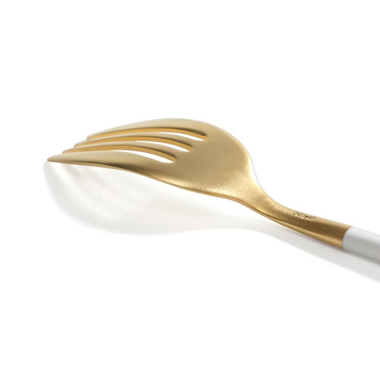 クチポール（Cutipol） ミオ/MIO ホワイトマットゴールド ディナーフォーク [ネコポス対応可(18点まで)]