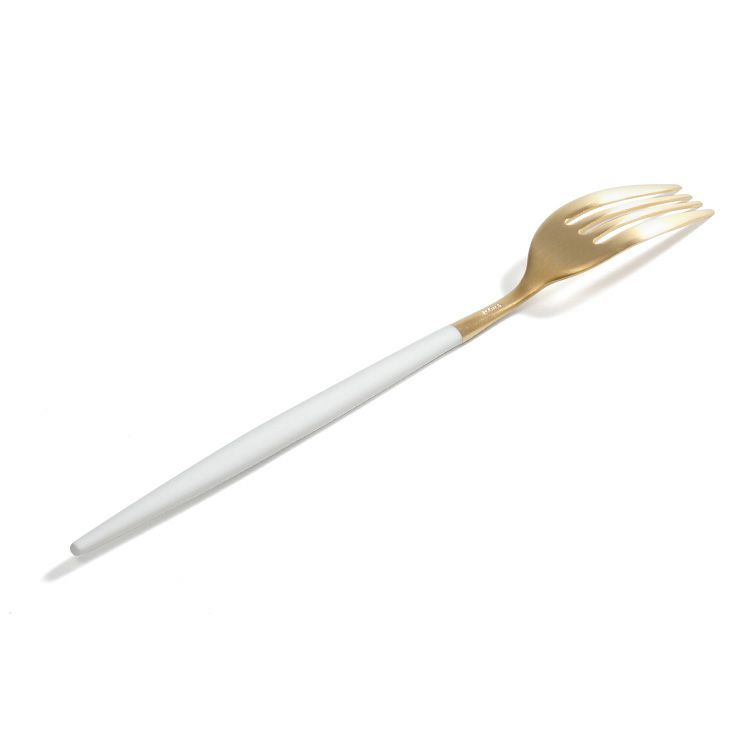 クチポール（Cutipol） ミオ/MIO ホワイトマットゴールド ディナーフォーク [ネコポス対応可(18点まで)]