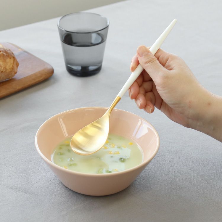 クチポール（Cutipol） ミオ/MIO ホワイトマットゴールド ディナースプーン [ネコポス対応可(18点まで)]