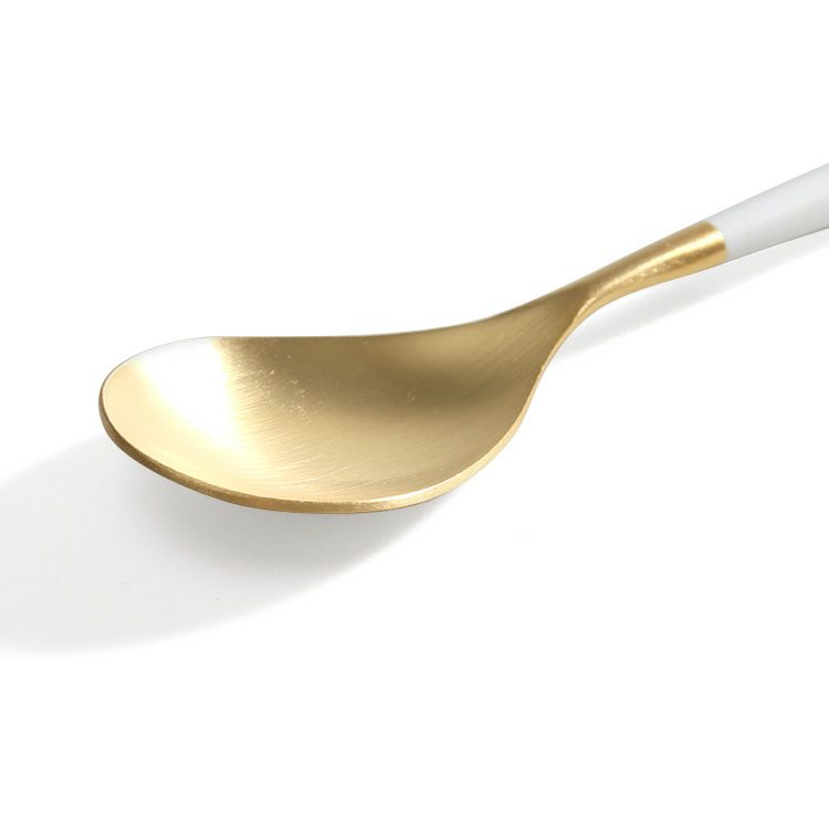 クチポール（Cutipol） ミオ/MIO ホワイトマットゴールド デザートスプーン [ネコポス対応可(18点まで)]