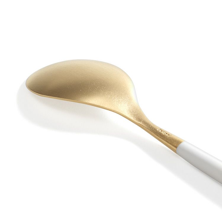 クチポール（Cutipol） ミオ/MIO ホワイトマットゴールド デザートスプーン [ネコポス対応可(18点まで)]