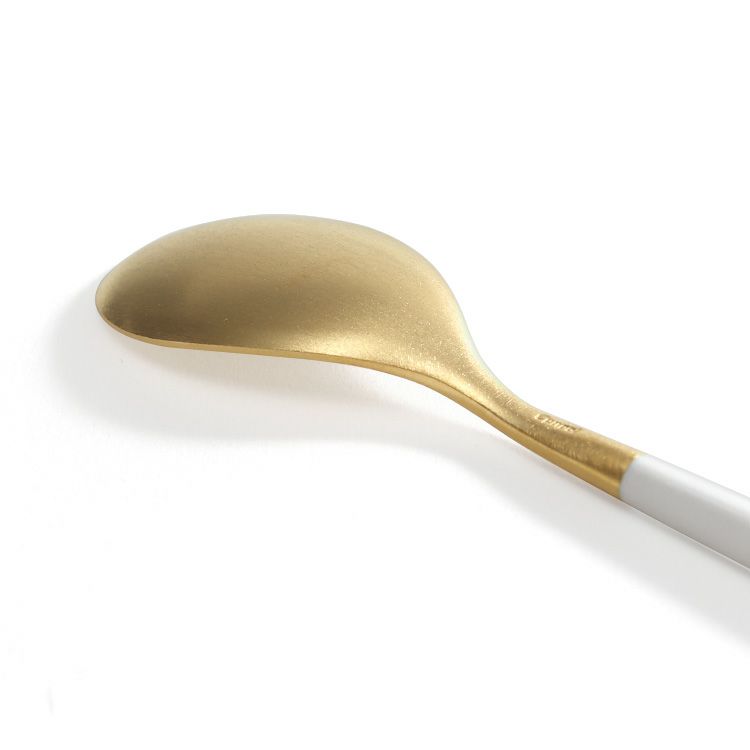 クチポール（Cutipol） ミオ/MIO ホワイトマットゴールド コーヒー/ティースプーン [ネコポス対応可(18点まで)]