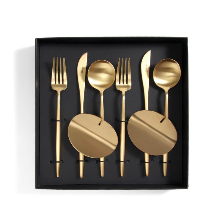 クチポール（Cutipol） ムーンマット/MOON MATT ゴールド ディナー8点セット 化粧箱付