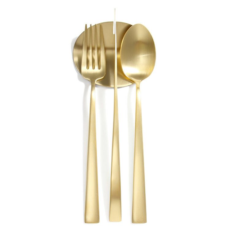 ＜4点セット＞クチポール（Cutipol） デュナ/DUNA ゴールド ディナー3点＆カトラリーレストゴールド1点 [ネコポス対応可(4セットまで)]