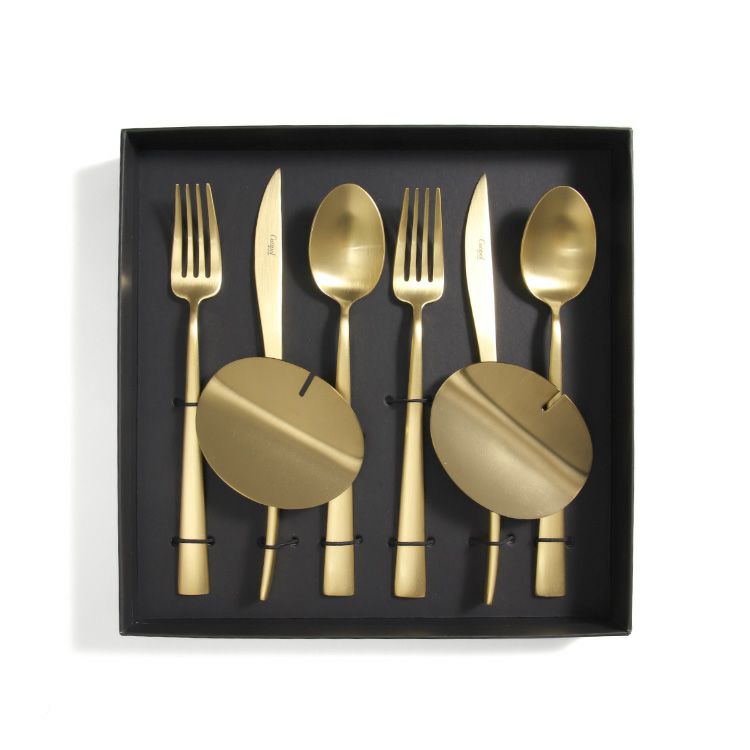 クチポール（Cutipol） デュナ/DUNA ゴールド ディナー8点セット 化粧箱付