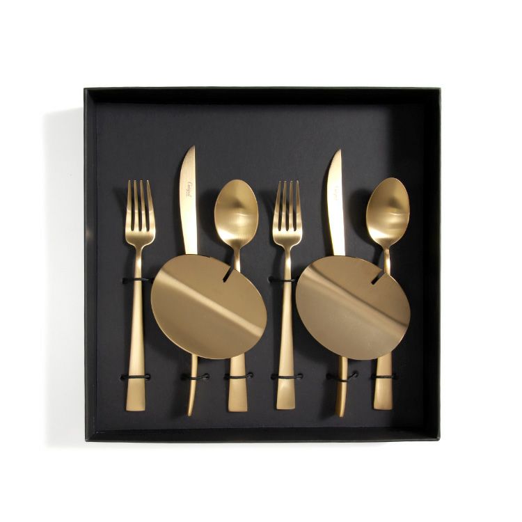 クチポール（Cutipol） デュナ/DUNA ゴールド デザート8点セット 化粧箱付