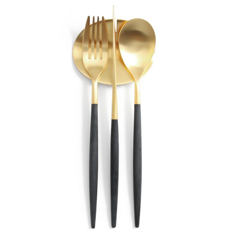 クチポール（Cutipol） ミオ/MIO ブラックマットゴールド ディナー8点セット 化粧箱付