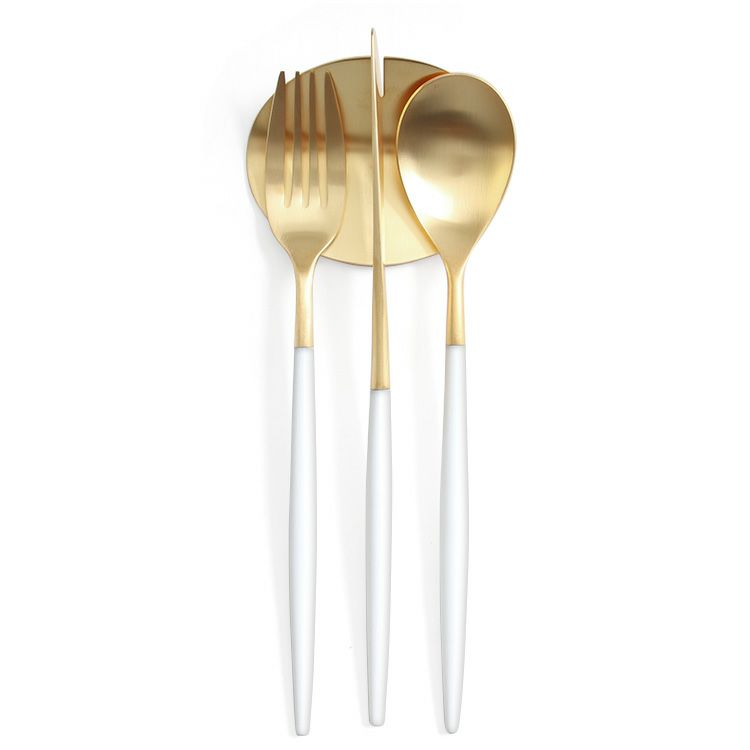 クチポール（Cutipol） ミオ/MIO ホワイトマットゴールド ディナー8点セット 化粧箱付