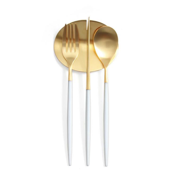 クチポール（Cutipol） ミオ/MIO ホワイトマットゴールド デザート8点セット 化粧箱付