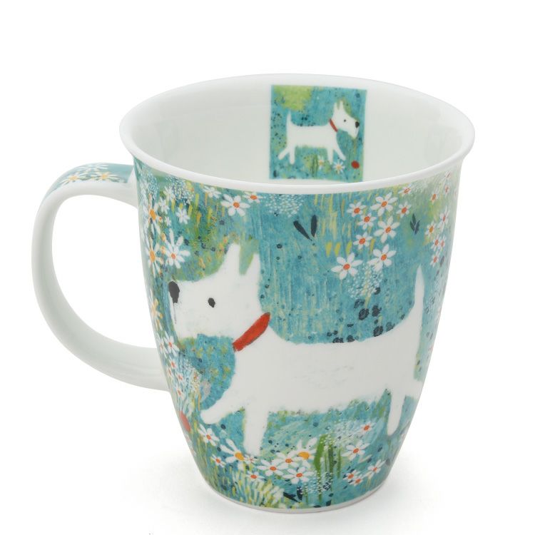 ダヌーン（Dunoon） マグカップ NEVIS お花畑のわんこ FIDO