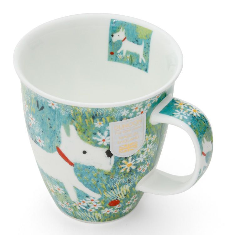 ダヌーン（Dunoon） マグカップ NEVIS お花畑のわんこ FIDO
