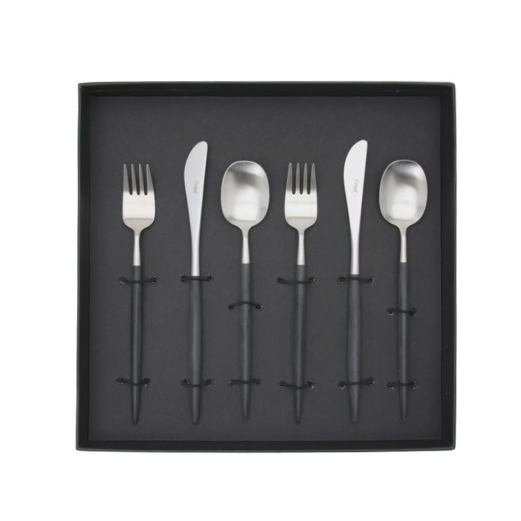 クチポール（Cutipol） ナウ/NAU ブラック デザート6点セット 化粧箱付