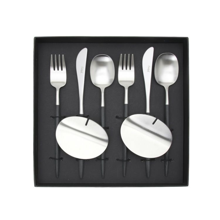 クチポール（Cutipol） ナウ/NAU ブラック ディナー8点セット 化粧箱付