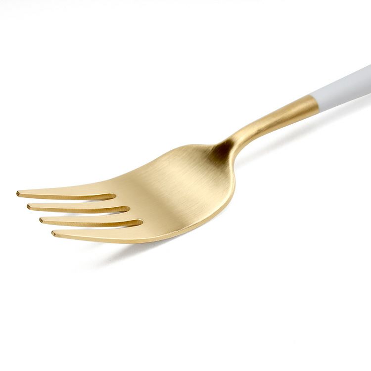クチポール（Cutipol） ナウ/NAU ホワイトマットゴールド ディナーフォーク [ネコポス対応可(18点まで)]