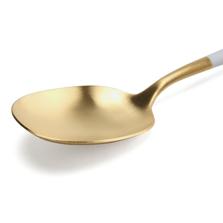 クチポール（Cutipol） ナウ/NAU ホワイトマットゴールド ディナースプーン [ネコポス対応可(18点まで)]