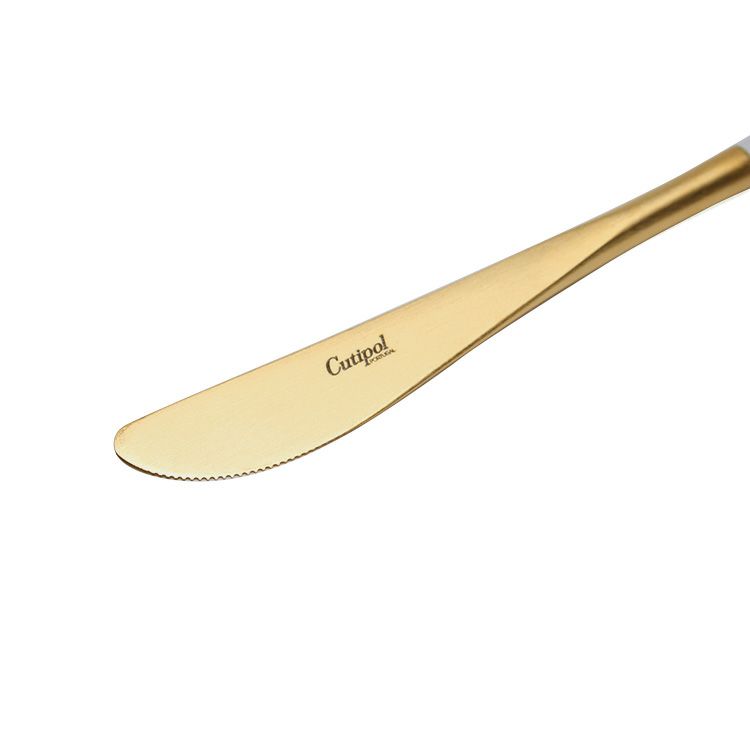 クチポール（Cutipol） ナウ/NAU ホワイトマットゴールド デザートナイフ [ネコポス対応可(18点まで)]