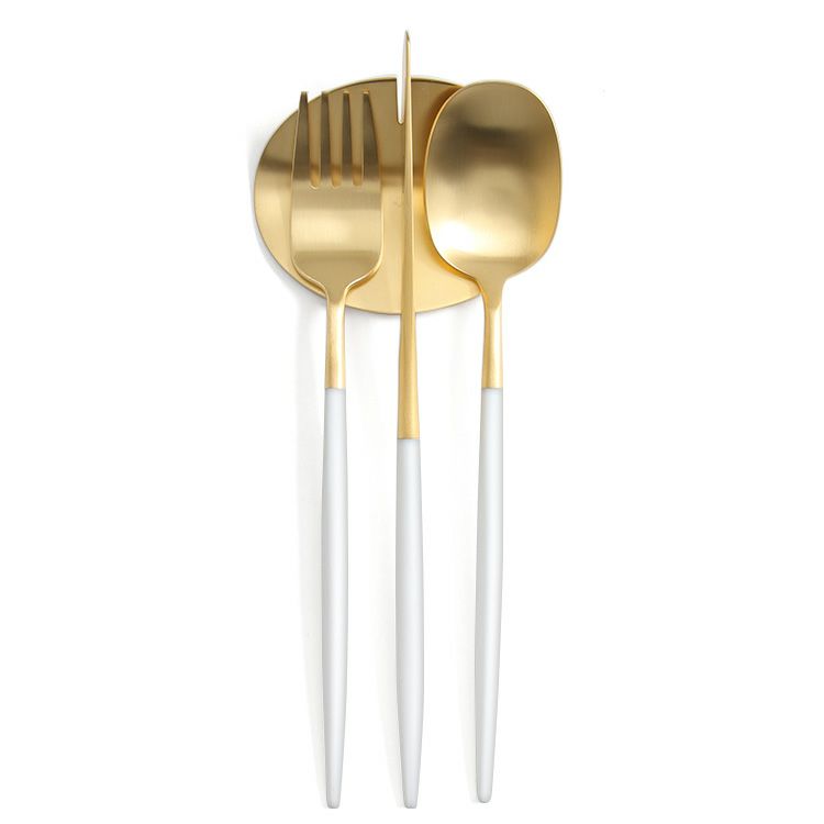 クチポール（Cutipol） ナウ/NAU ホワイトマットゴールド ディナー8点セット 化粧箱付