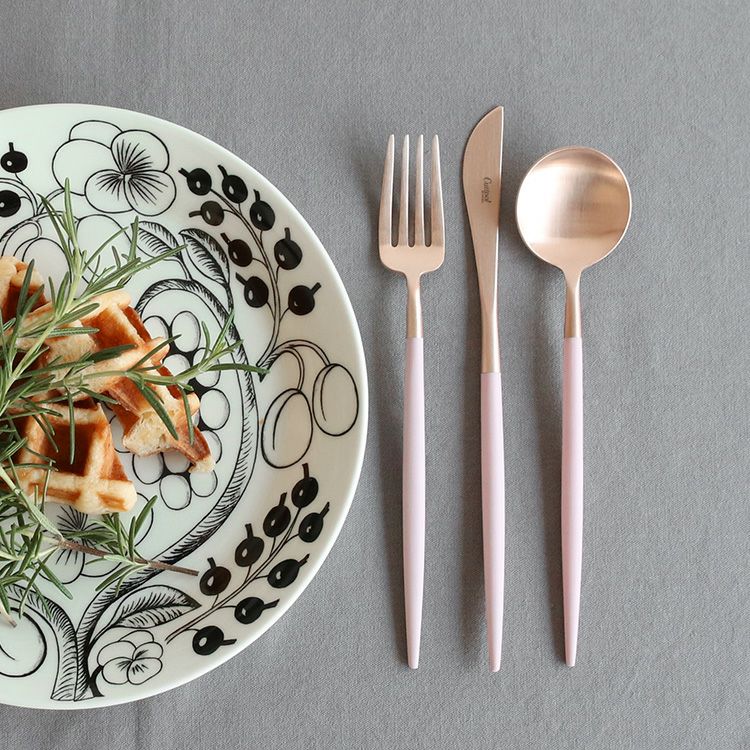 クチポール（Cutipol） ゴア/GOA ピンクマットローズゴールド デザート3点セット