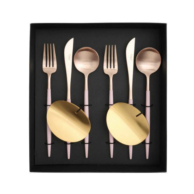 クチポール（Cutipol） ゴア/GOA ピンクマットローズゴールド ディナー8点セット 化粧箱付