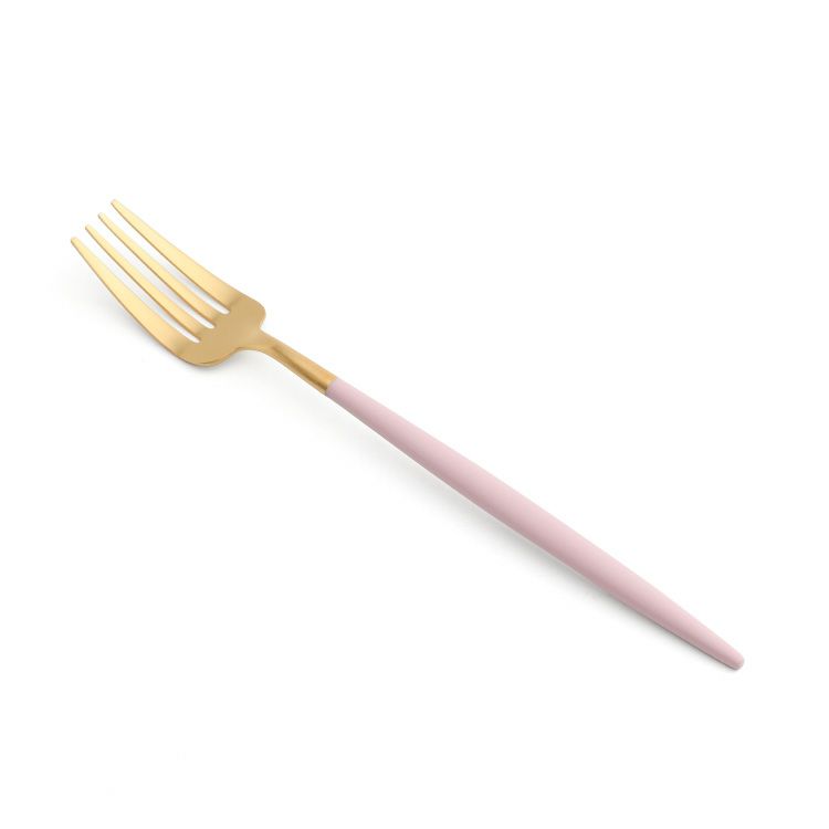 クチポール（Cutipol） ゴア/GOA ピンクマットゴールド ディナー3点＆カトラリーレスト1点