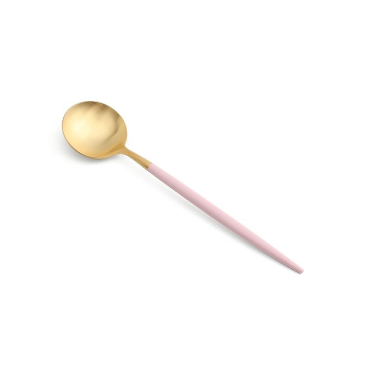クチポール（Cutipol） ゴア/GOA ピンクマットゴールド デザート3点＆カトラリーレスト1点