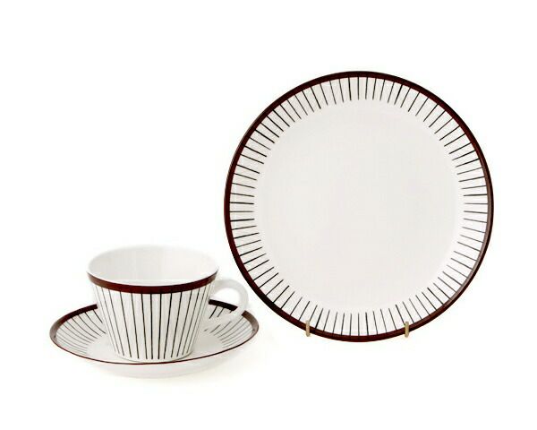 グスタフスベリ（Gustavsberg） スピサ・リブ/Spisa Ribb コーヒーカップ＆ソーサー + プレート 22cm 【復刻版】