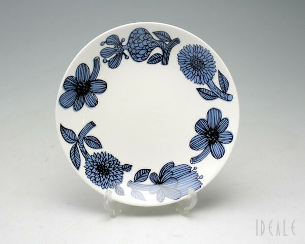 グスタフスベリ（Gustavsberg） ブルーアスター/Blue Aster コーヒーカップ＆ソーサー + プレート 18cm 【復刻版】