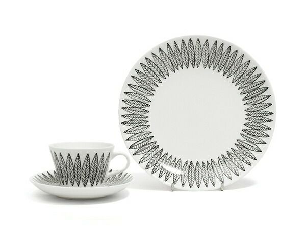 グスタフスベリ（Gustavsberg） サリックス/Salix コーヒーカップ＆ソーサー + プレート 18cm 【復刻版】